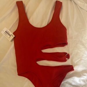 Red bodysuit NWT